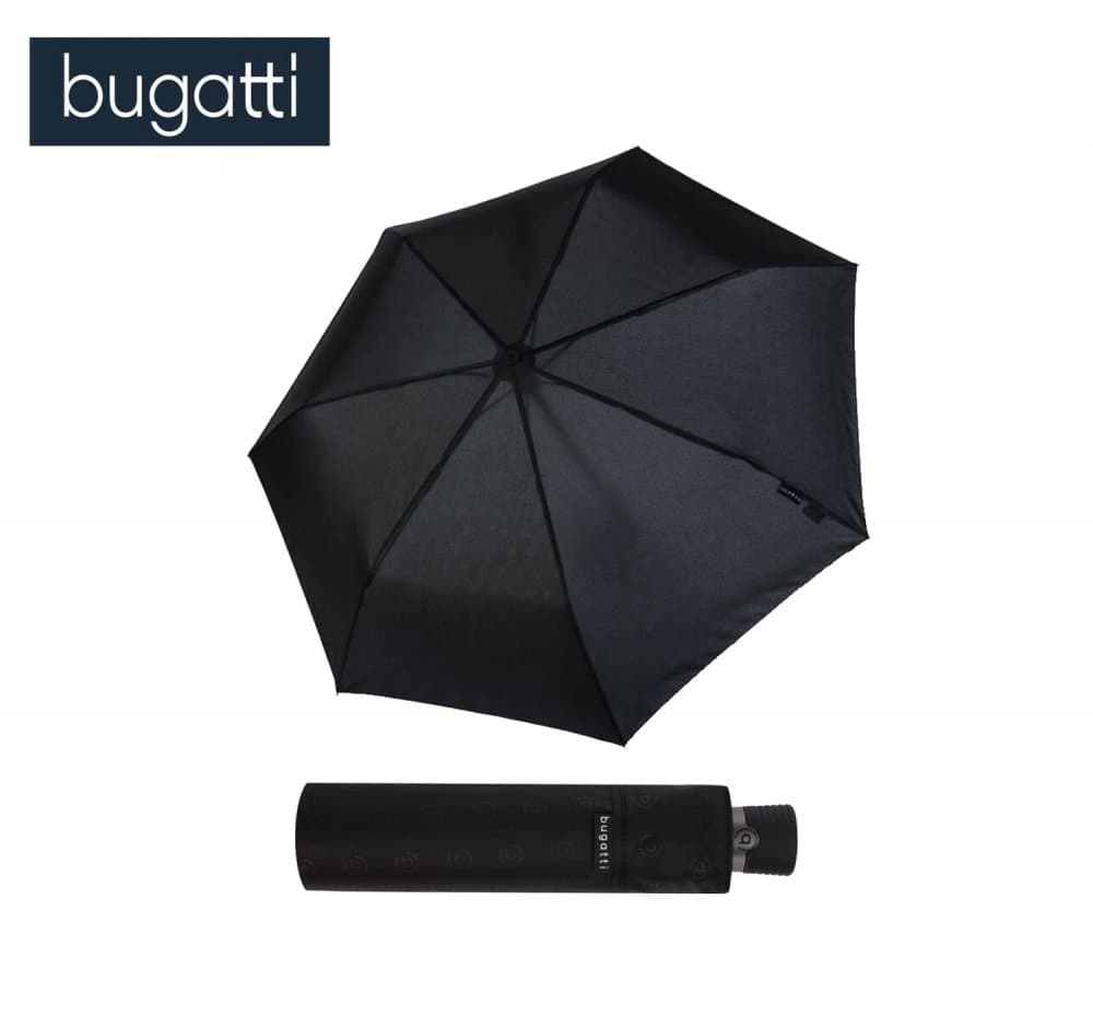 Skládací ultra lehký deštník Take it HEAT STAMP 726169BU černý s logem