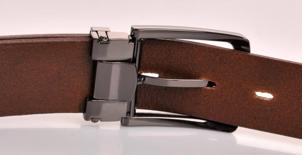 Pánský kožený 35-020-2-40 hnědý 110 cm - náhled 4