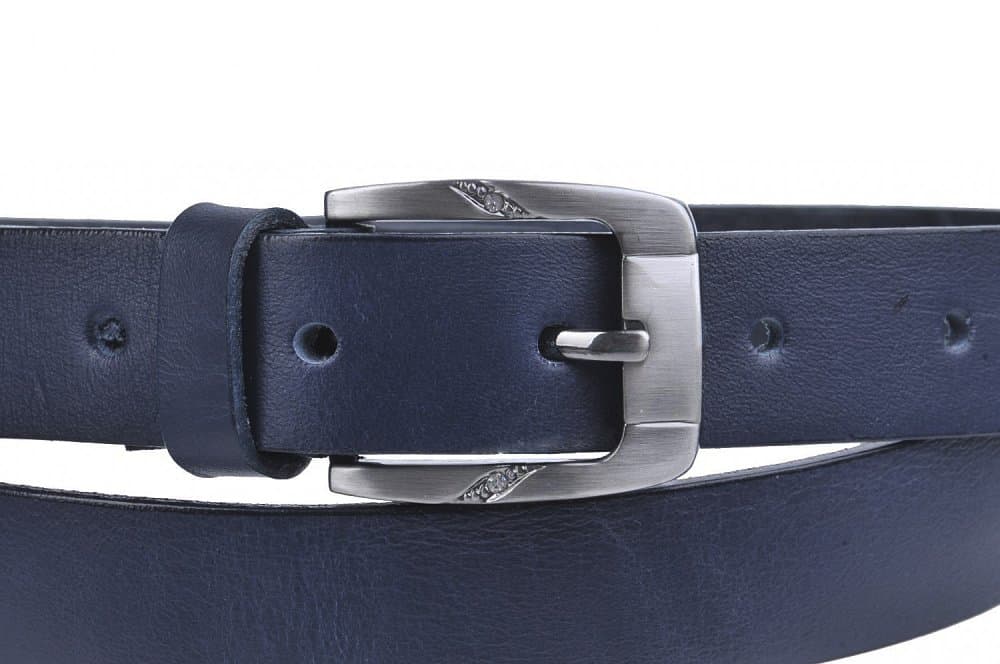 Penny Belts Dámský úzký kožený pásek  172-56 modrý 100 cm - náhled 3