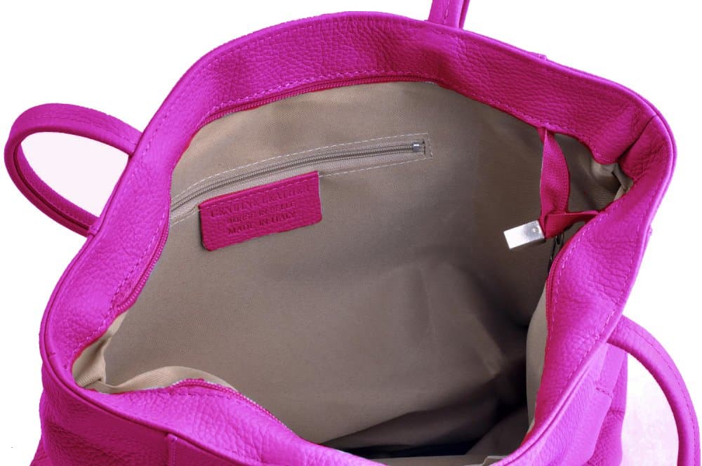 MaxFly Kožená kabelka na rameno 52822 růžová - náhled 4