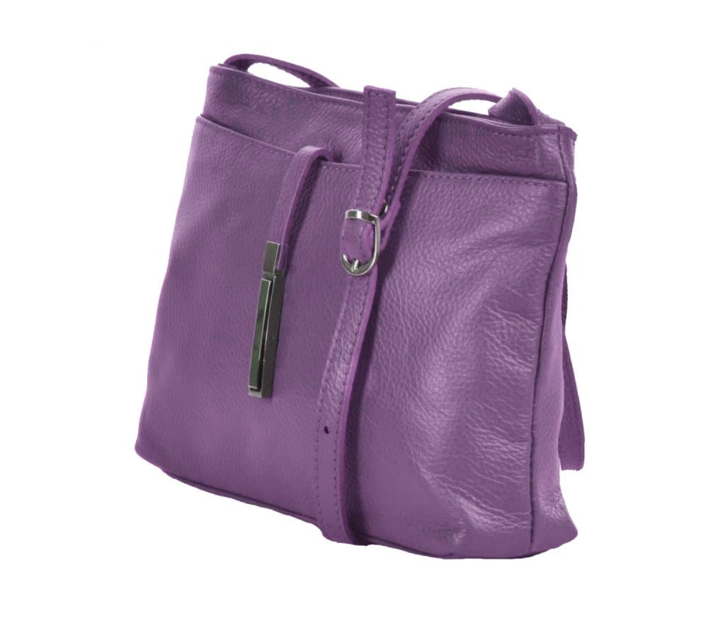 Dámská kožená crossbody kabelka 5085 fialová - 2. jakost - náhled 3