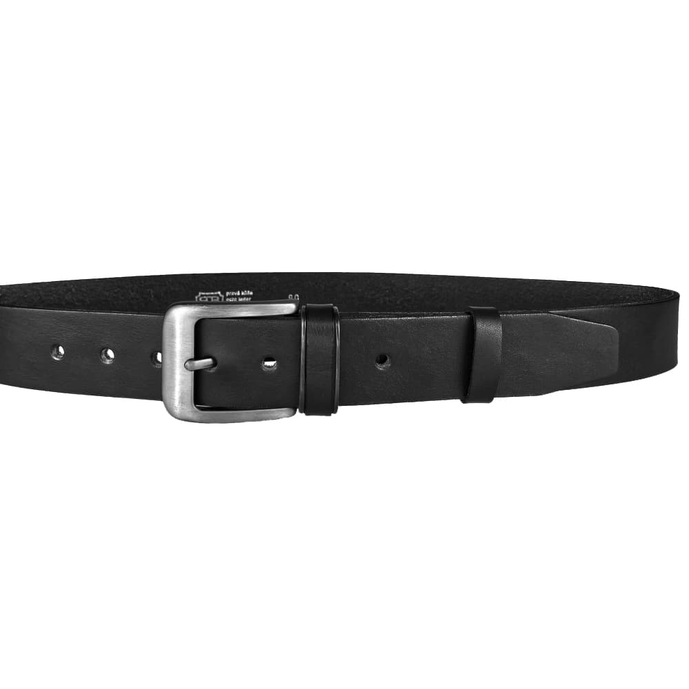 Penny Belts Pánský kožený opasek 2-PR1-60 černý 100 cm - náhled 1