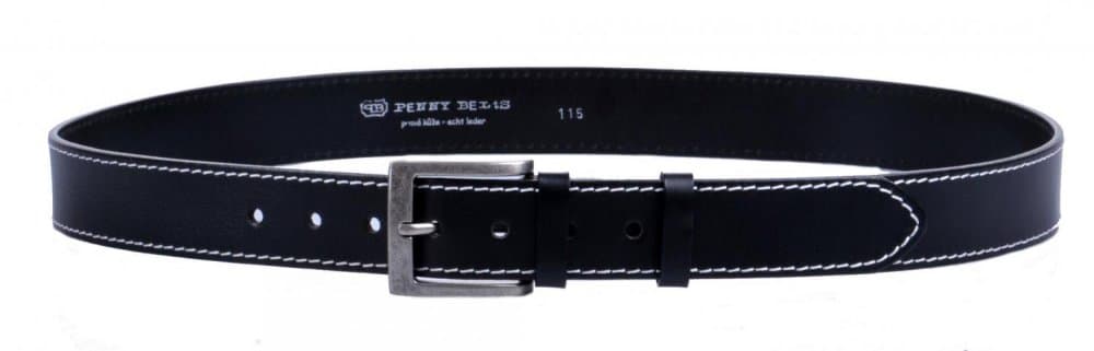 Kožený pánský pásek 501-1B-60 černý velikost 95 cm 95 cm - náhled 2