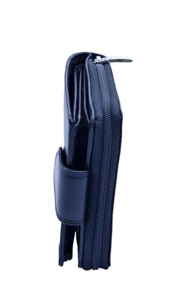 Old River Malá kožená peněženka na zip AK-81 N černá - náhled 4