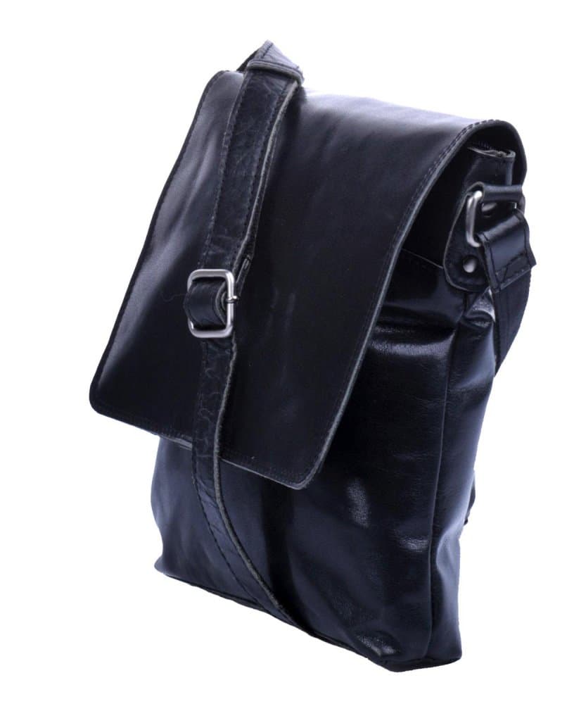 LedderArt Pánská kožená taška přes rameno LA-1263 černý crossbag - náhled 4