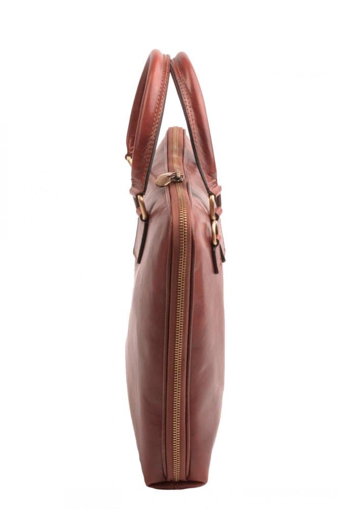 Giglio leather Dámská kožená crossbody aktovka 3920 hnědá - náhled 5
