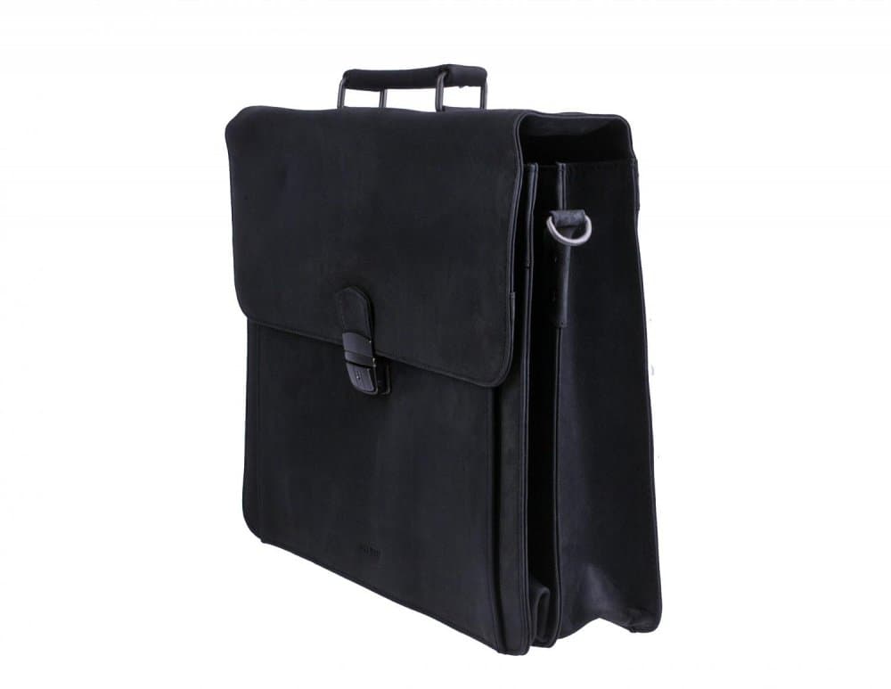 Kožená aktovka na notebook 15" 17935-001 černá - náhled 2