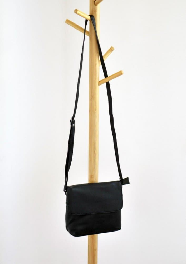 New bags leather malá kabelka přes rameno LB-204 černá - náhled 4
