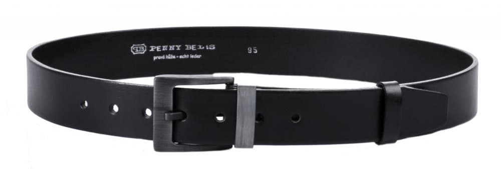 Pánský kožený černý pásek 8-60 100 cm - náhled 5