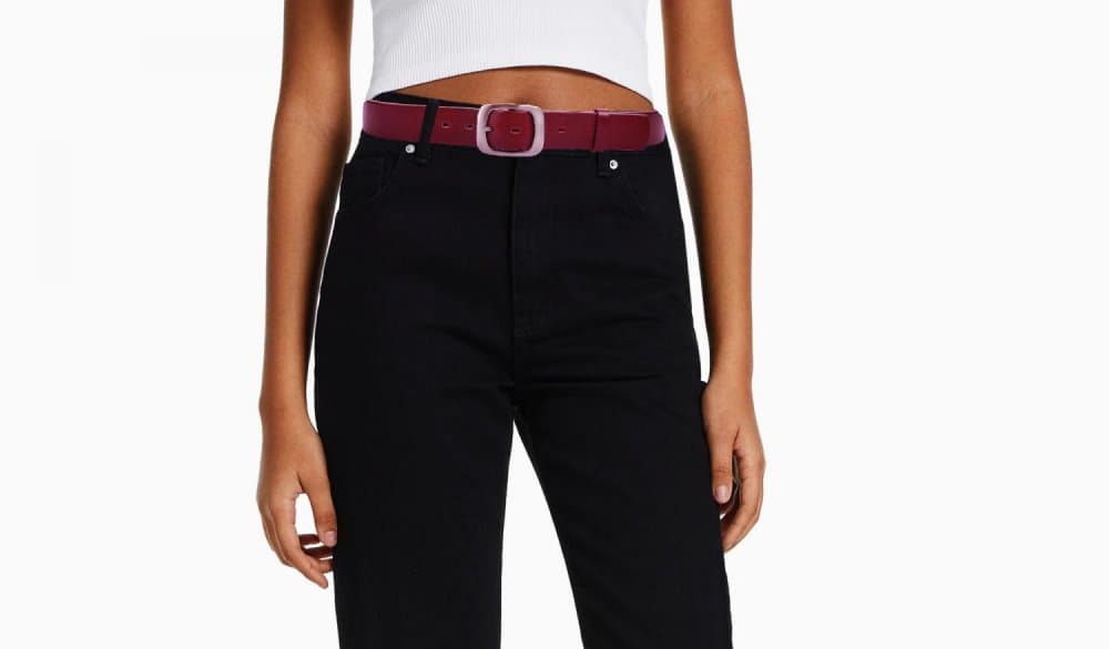 Dámský kožený pásek Penny Belts 9995 bordó 105 cm - náhled 5
