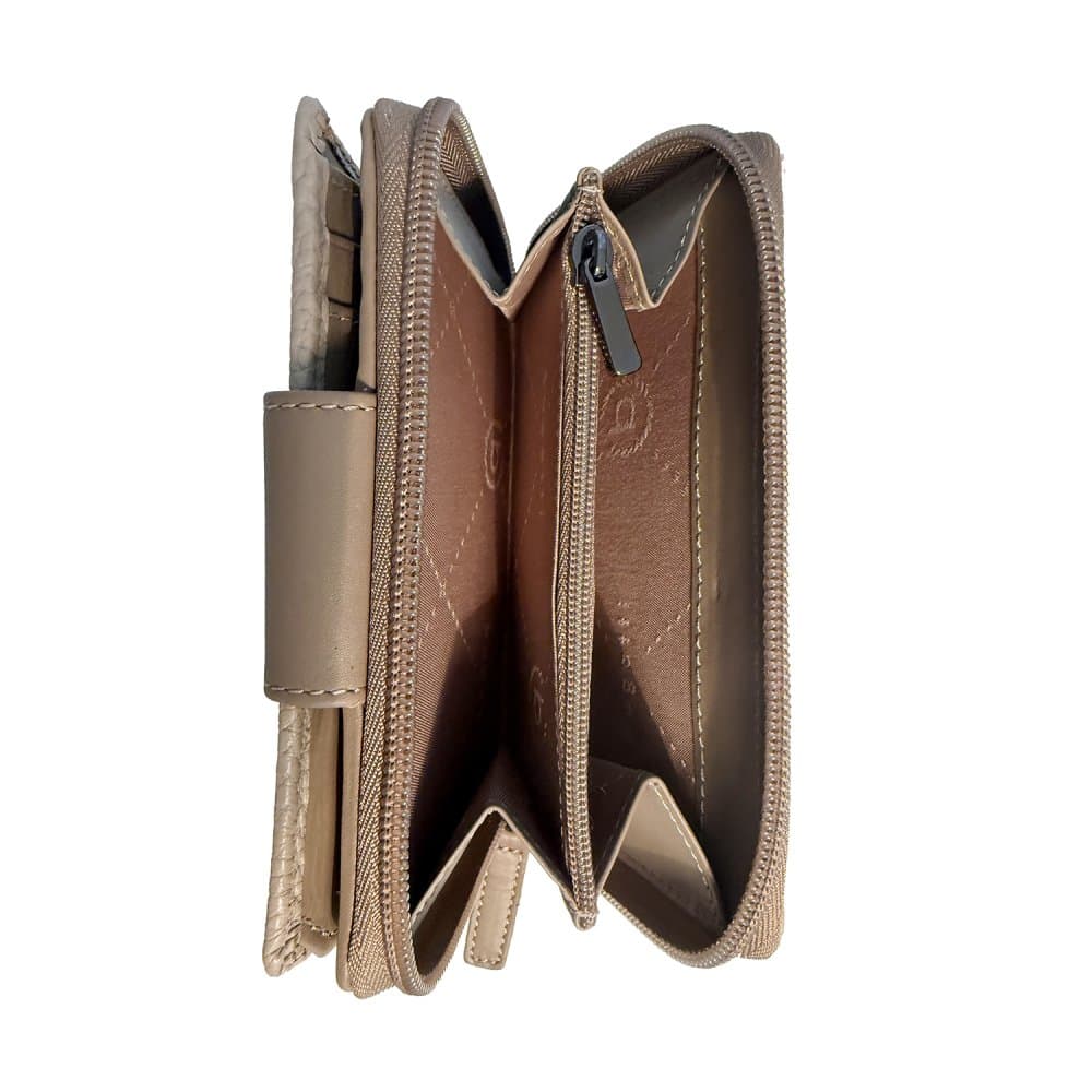 Bugatti Sina Zip S béžová s RFID – kompaktní kožená dámská peněženka 49223250 - náhled 3