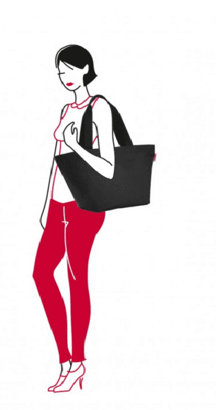 Reisenthel Shopper M black ZS7003 - černá prostorná taška - náhled 2
