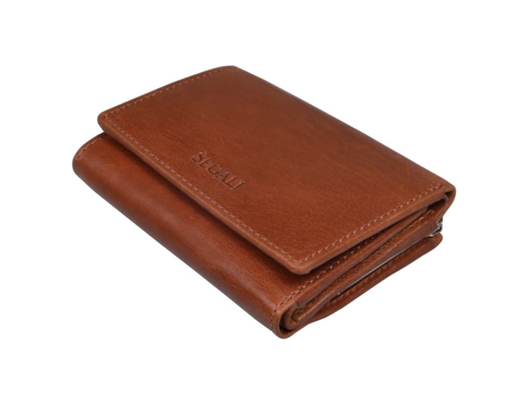 Peněženka s kovovým rámečkem SEGALI SG-870 R cognac - náhled 4