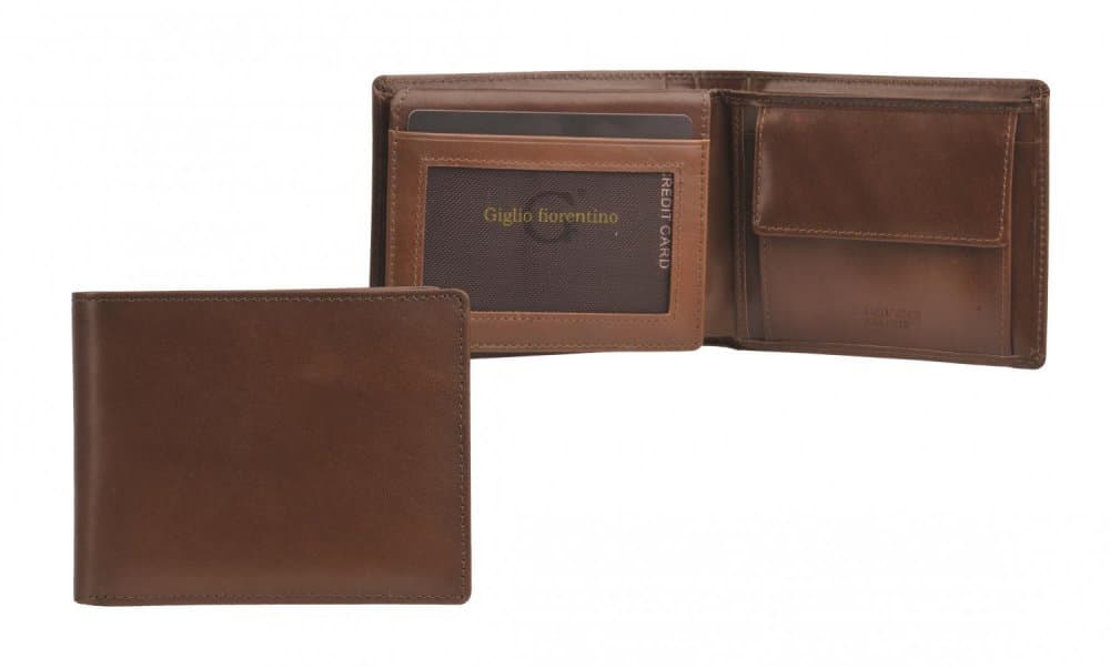 Giglio leather Pánská kožená peněženka GF-013 hnědá - náhled 2