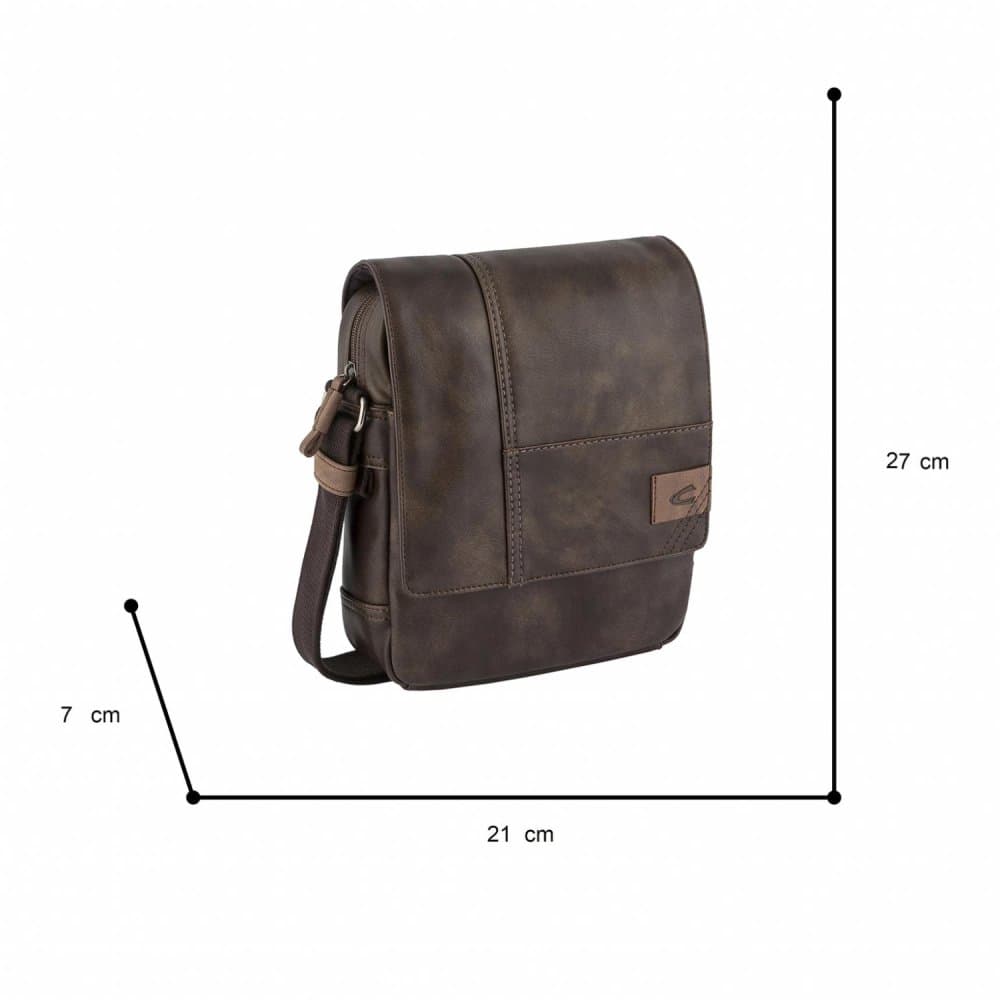 Taška přes rameno LAOS FLAP BAG S 001048 tmavě hnědá - náhled 4