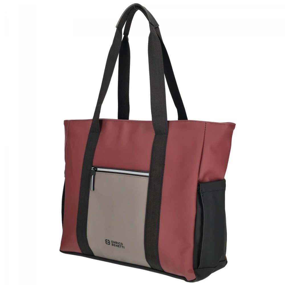 Shopper taška Enrico Benetti Bergen 56008-669 Taupe-burgundy - náhled 3