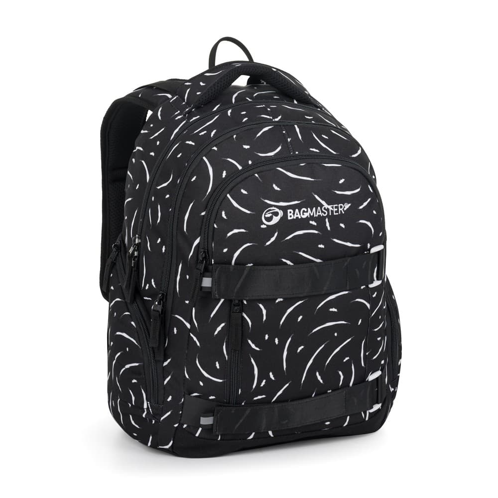 Bagmaster školní batoh NOMAD 25 A – černo-bílý