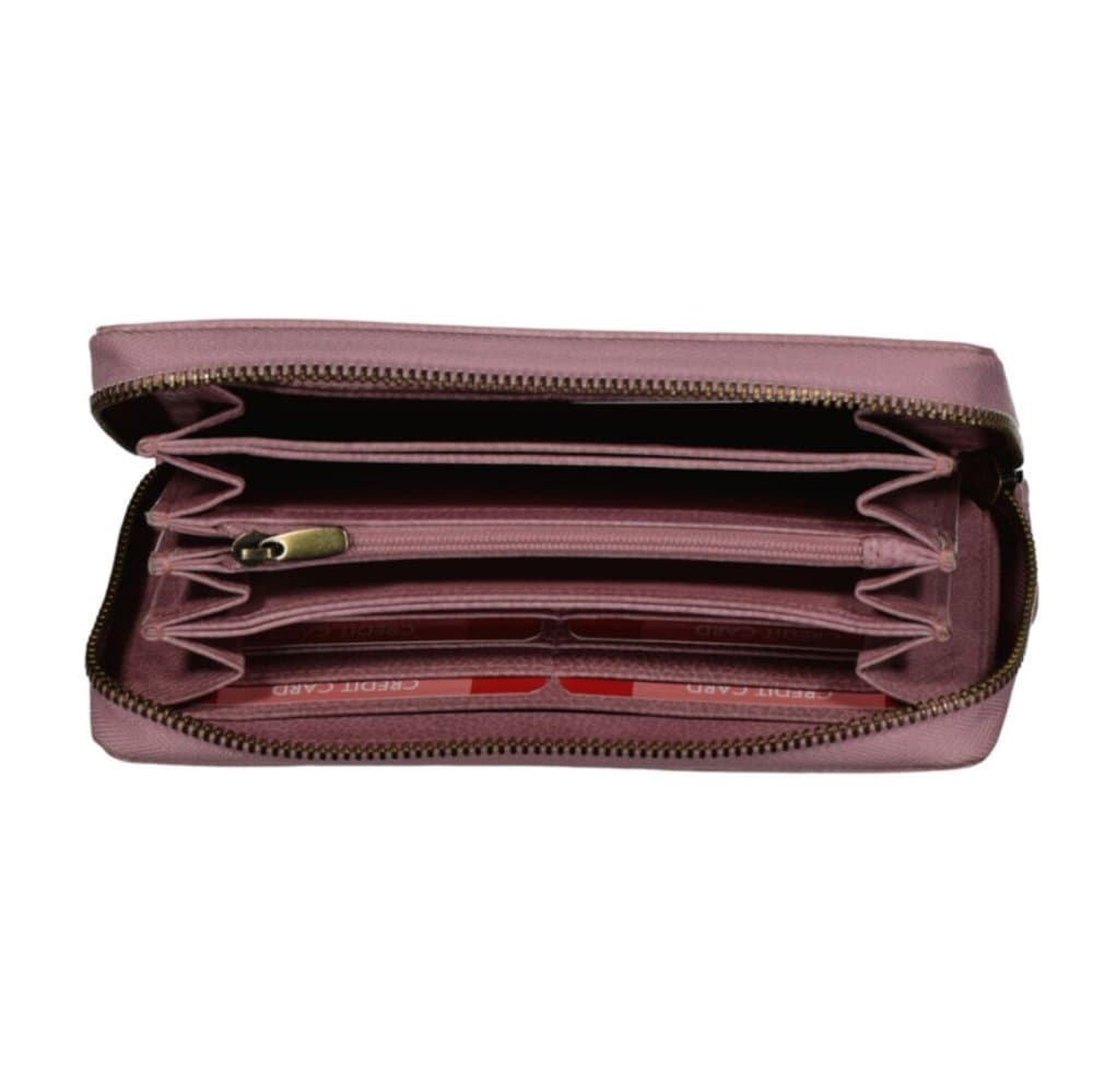 Prostorná dámská peněženka celá zip RFID PWS-670 růžová - náhled 2
