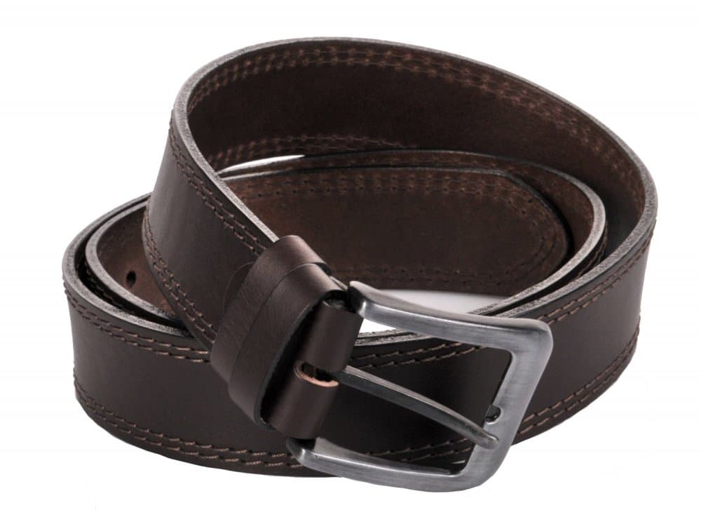 Penny Belts kožený pánský opasek 02-2-40 hnědý 100 cm - náhled 2