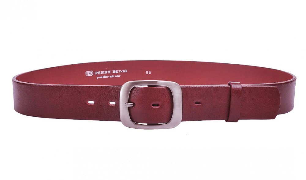 Dámský kožený pásek Penny Belts 9995 bordó 105 cm - náhled 1