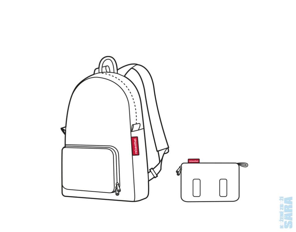 Reisentehel Mini Maxi rucksack signature navy AP4073 skládací batoh - náhled 2