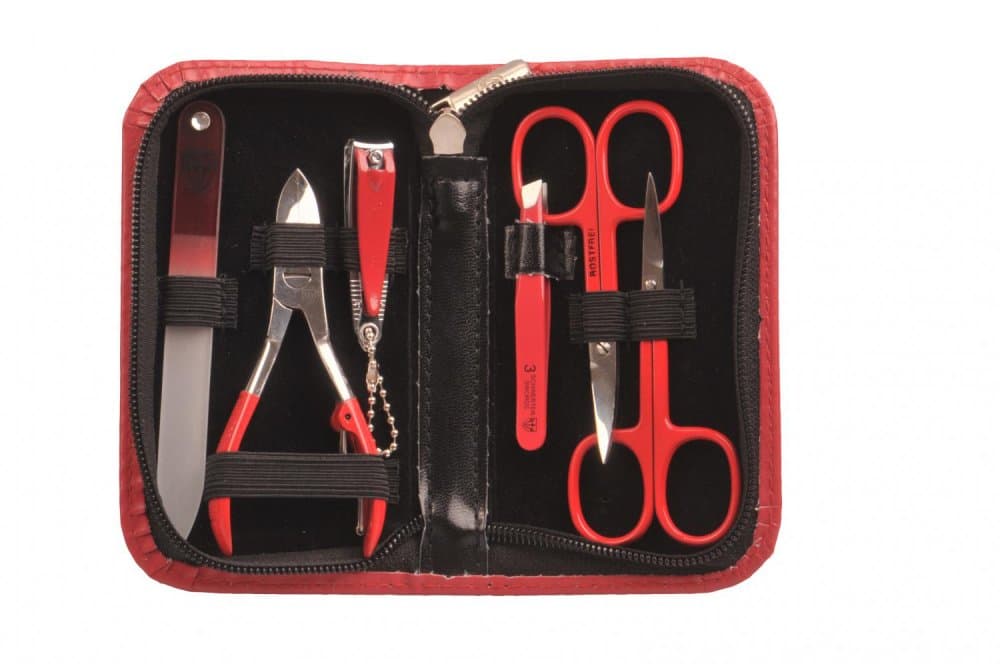Dámská 6-ti dílná sada na manikúru Kellermann 7831 MC RED červená - náhled 4