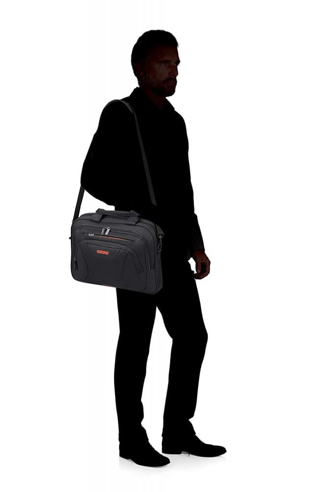 American Tourister AT WORK LAPTOP BAG 13.3"-14.1" Black/Orange - náhled 2