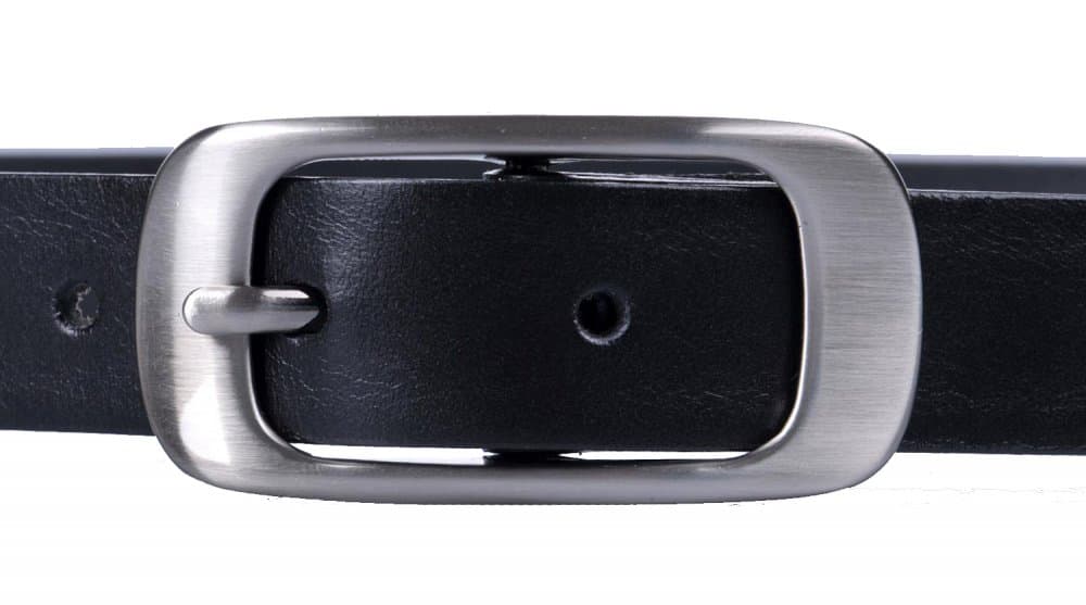 Penny Belts Dámský úzký kožený pásek 173-63 černý 100 cm - náhled 4