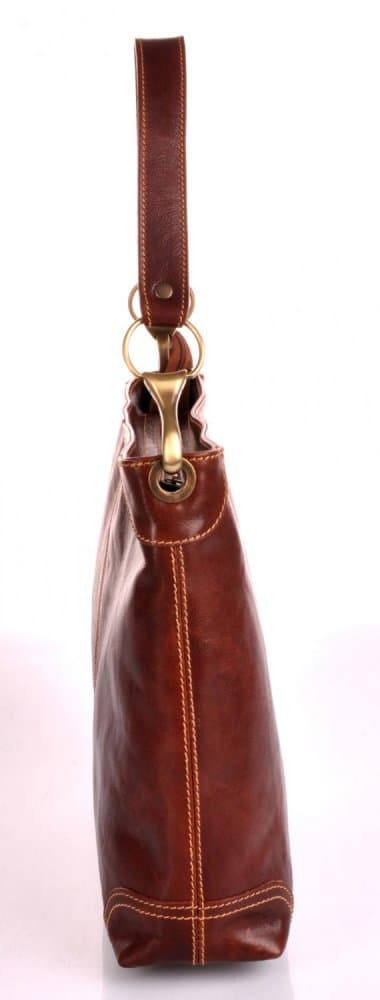 Giglio leather velká kožená kabelka 307 hnědá - náhled 4