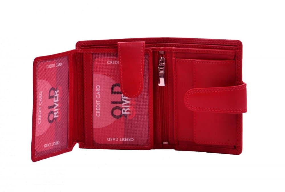 Dámská malá kožená peněženka 3257 červená s RFID ochranou - náhled 5