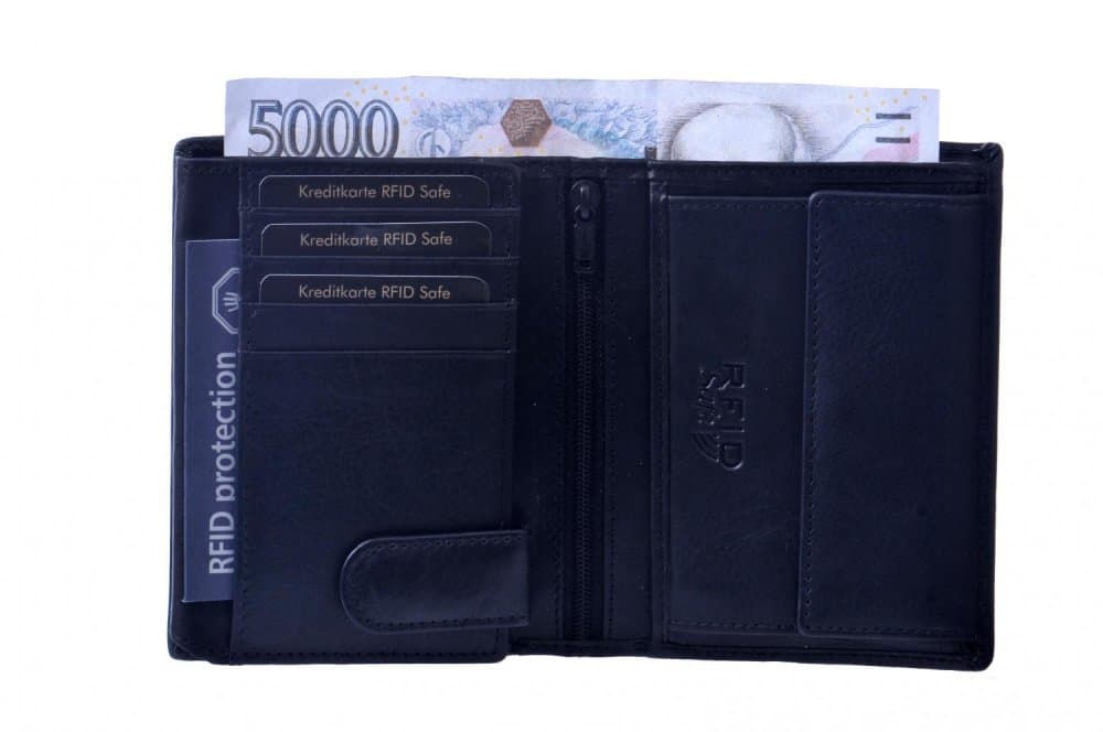 Pánská peněženka kožená černá s RFID DATA SAFE ochranou LBC-110 - náhled 5