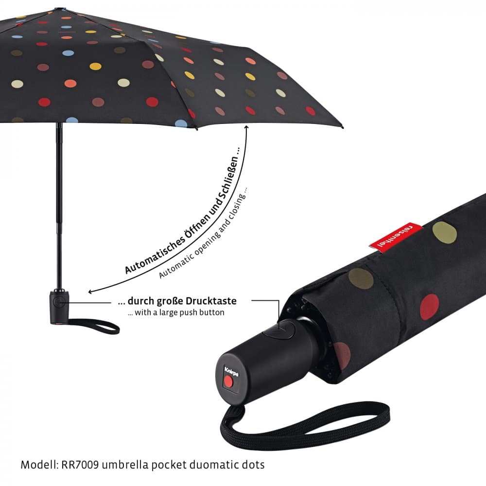 Dámský plně automatický deštník umbrella pocket duomatic dots RR7009 - náhled 2