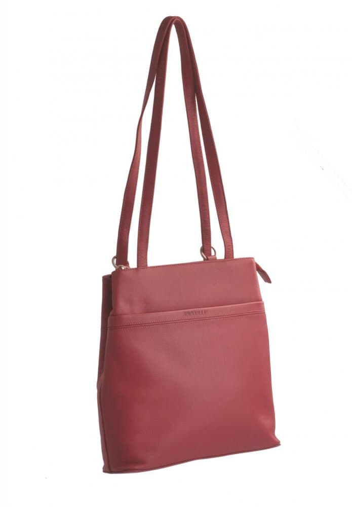 Dámský kožený červený batoh do města ET-0855 - náhled 2