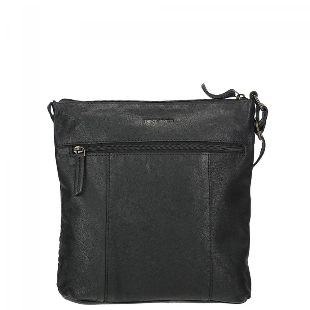 Enrico Benetti Sicily proplétaná kožená crossbody kabelka 89031-001 černá - náhled 4