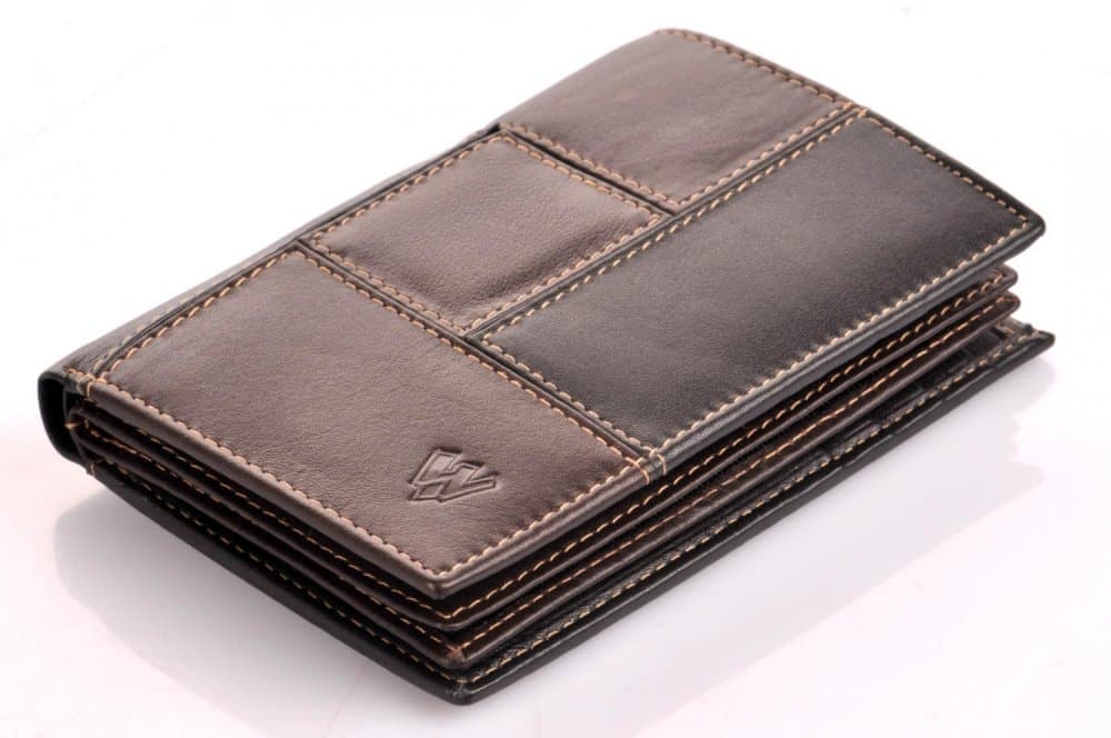 Kožené pouzdro na doklady nebo peněženka bez drobných 513-2220A black/brown - náhled 3
