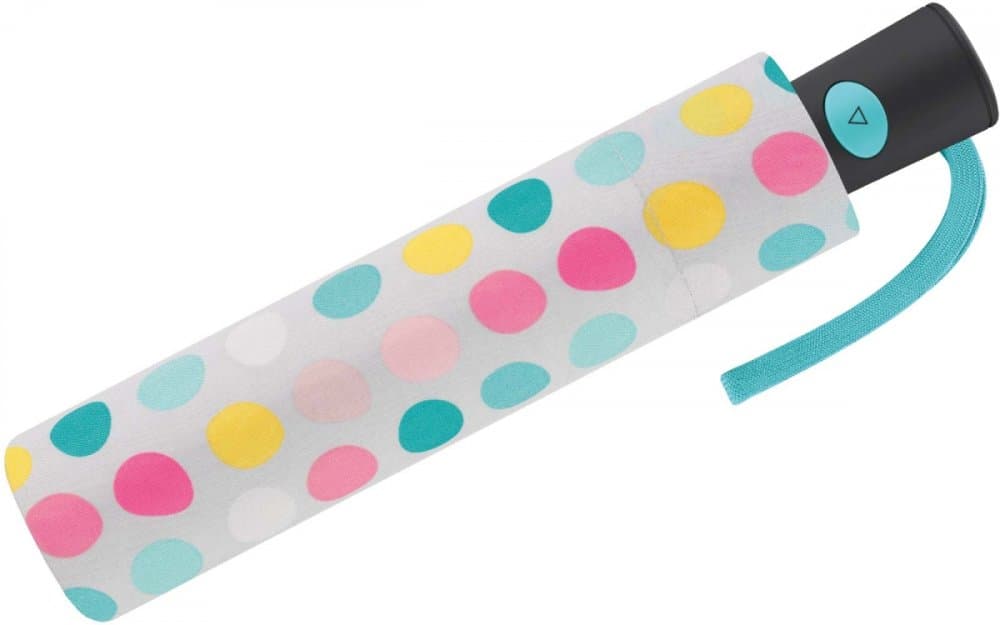 Dámský a dívčí vystřelovací deštník Mini AC Big Dots 56846 šedý - náhled 3