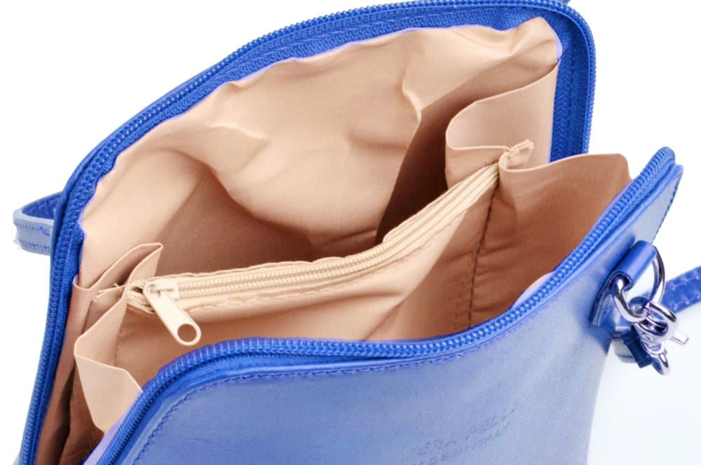 Giglio leather Malá dámská kožená kabelka 133 modrá - náhled 4