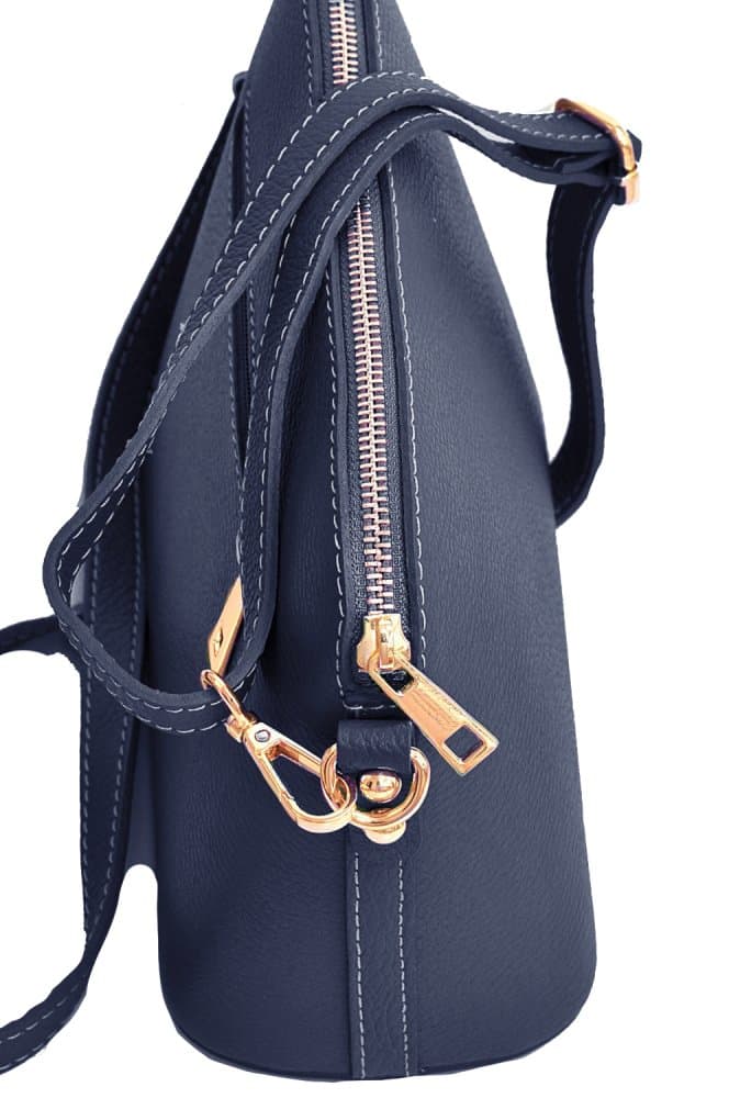 MaxFly dámská kožená kabelka  crossbody 5232 tmavě modrá - náhled 3