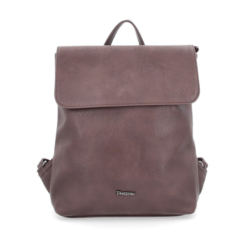 Tangerin 8009 hnědý – elegantní batoh s klopou v koženém vzhledu - náhled 3