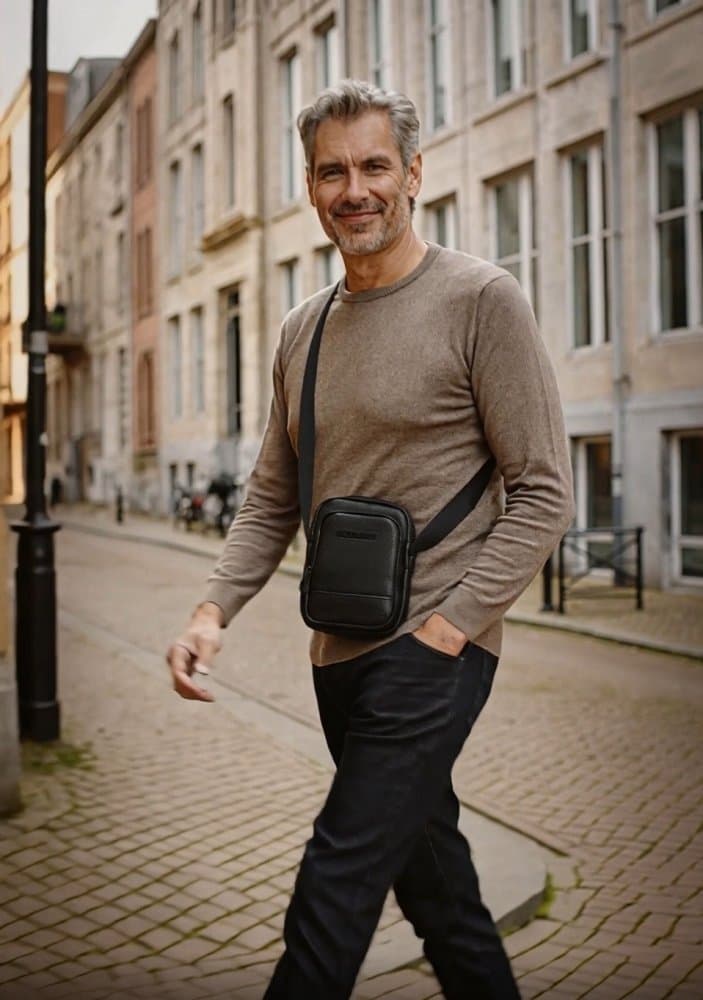 Pánská crossbody taška Enrico Benetti Siena 62180-001 černá - náhled 2