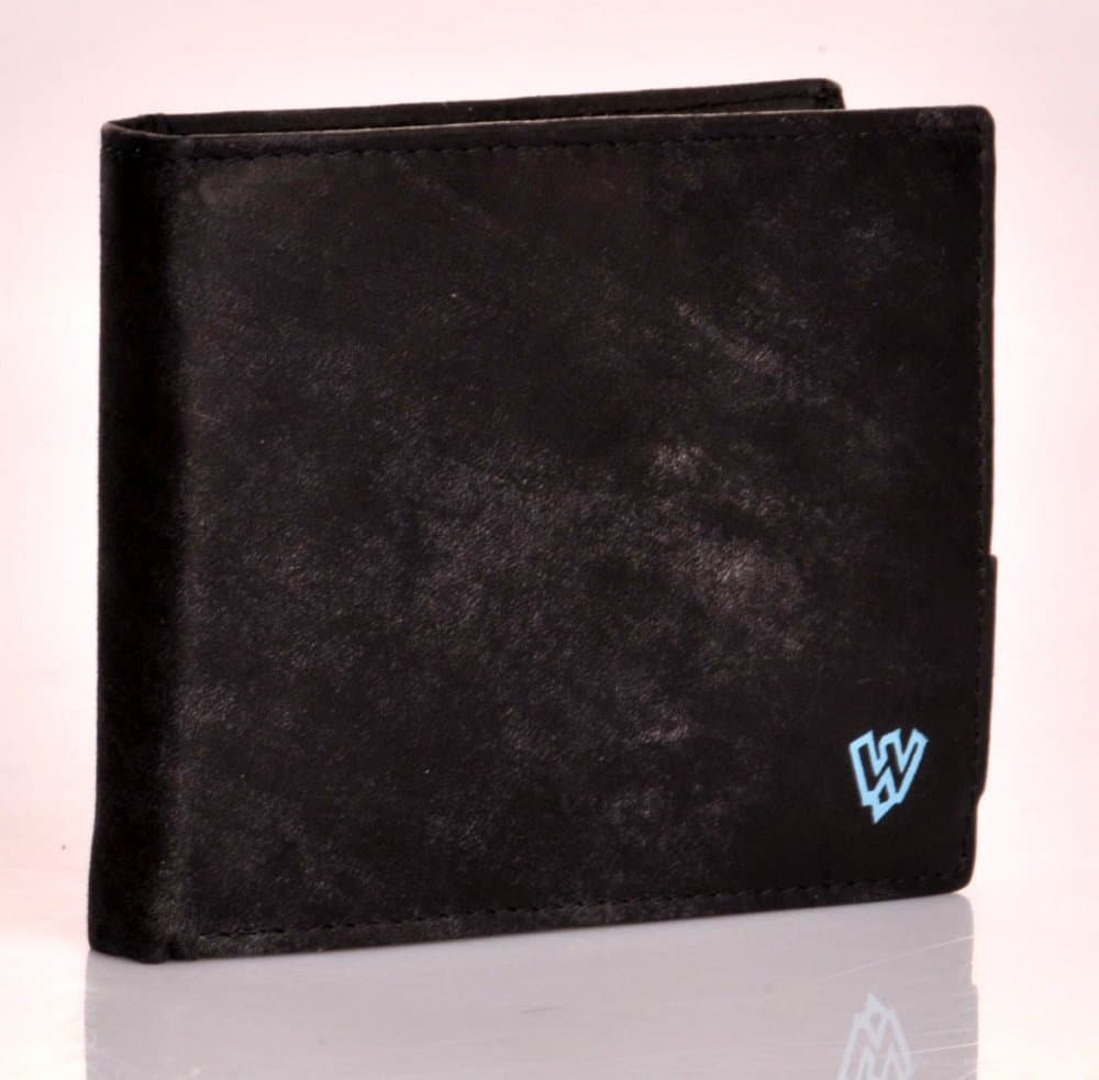 Arwel pánská kožená peněženka 513-4241 jeans black - modré logo - náhled 3