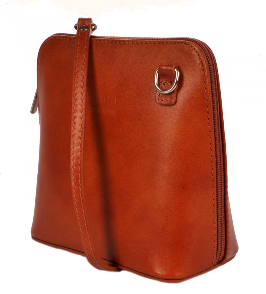 Giglio Leather malá dámská kožená kabelka 133 přírodní hnědá - camel - náhled 3