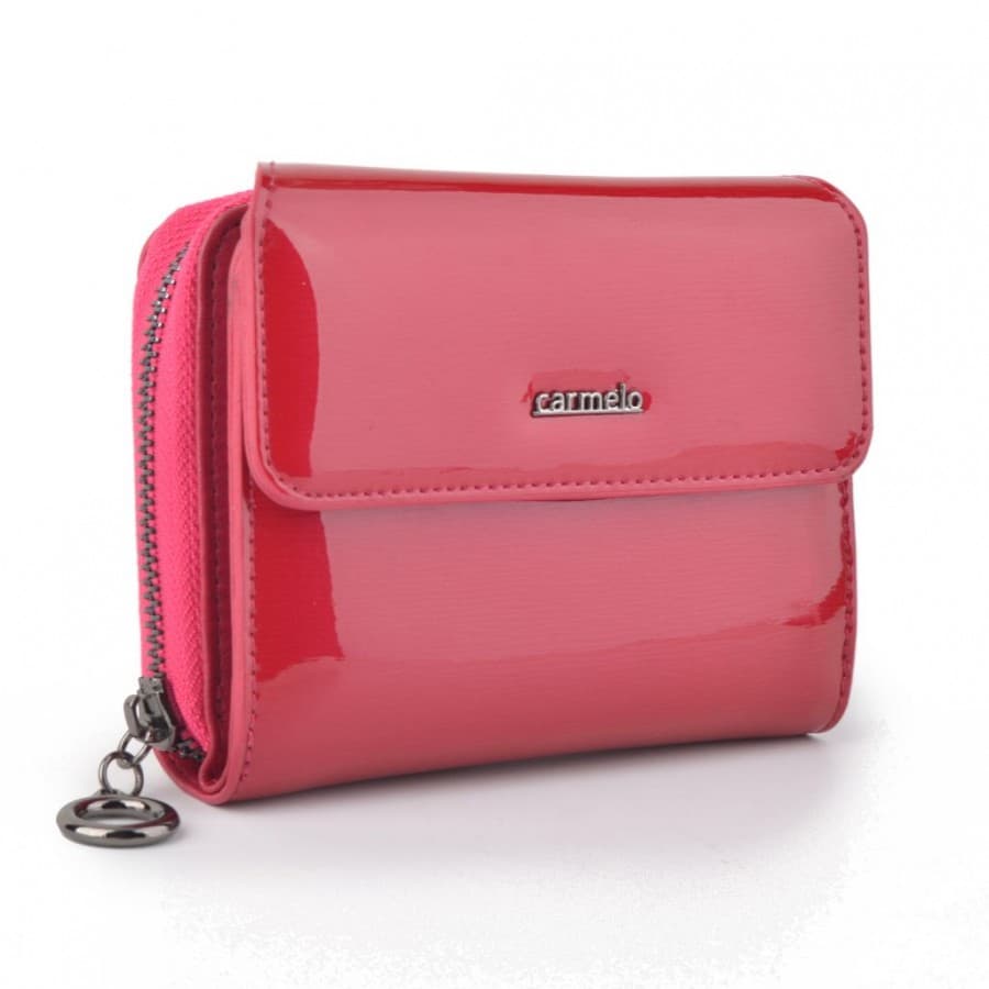 Dámská peněženka z lakované kůže Carmelo 2104 G FUCHSIA - náhled 2