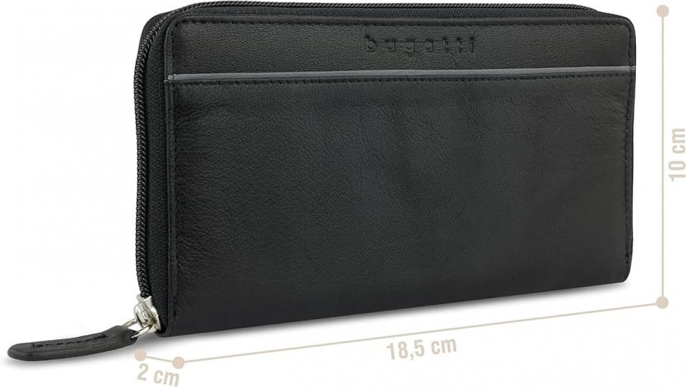 Dámská peněženka Bugatti Banda long zip  491336-01 černá - náhled 4