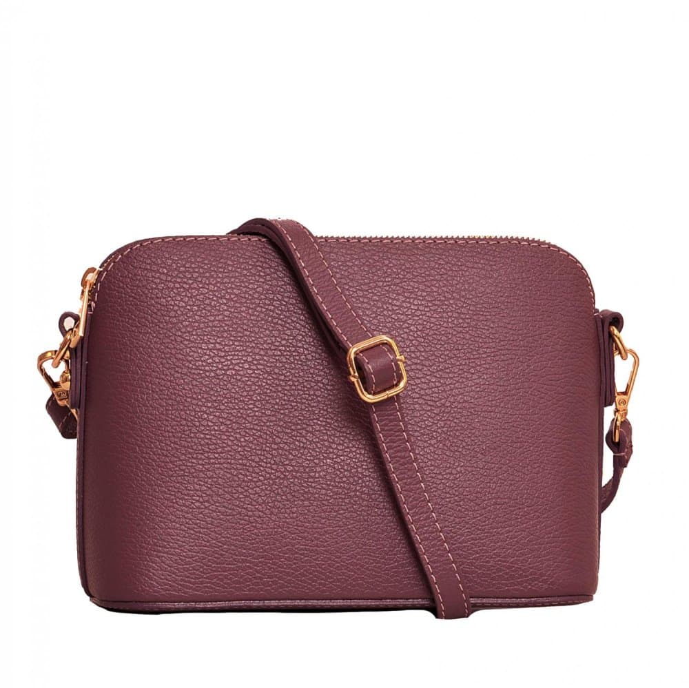 MaxFly dámská kožená kabelka crossbody 5232 bordo - náhled 3