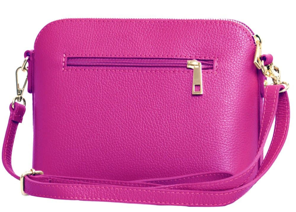 MaxFly dámská kožená kabelka crossbody 5232 fuxia - náhled 3