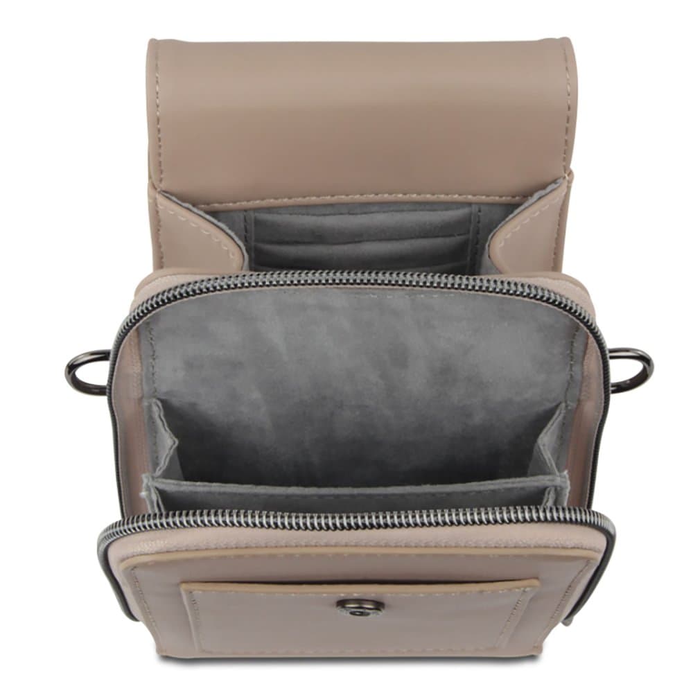 Bugatti Almata Mobile Purse Bag – elegantní dámská crossbody taška na smartphone 49665354 béžová - náhled 4
