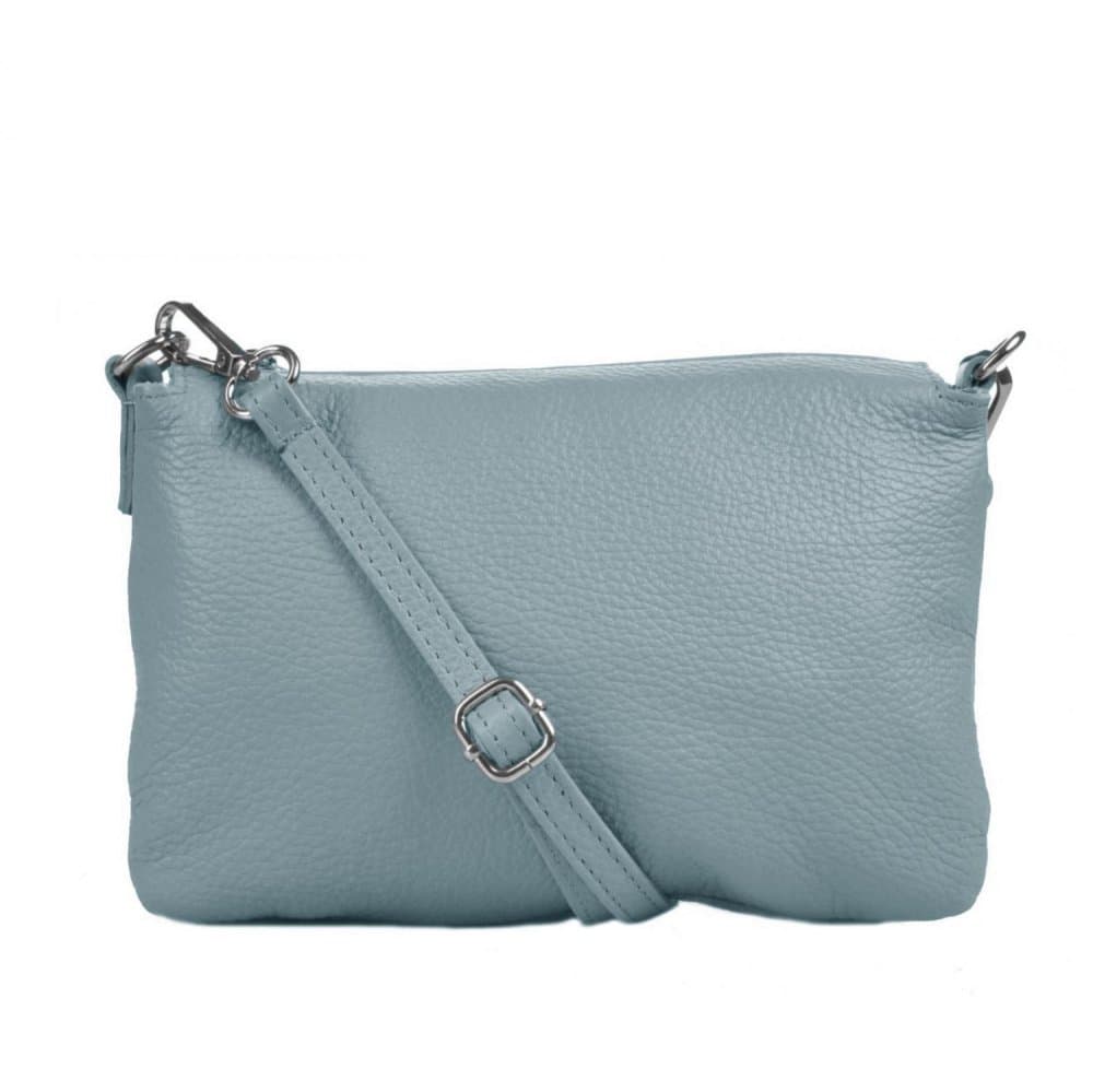 MaxFly Menší kožená crossbody kabelka 5474 celeste světle modrá - náhled 1
