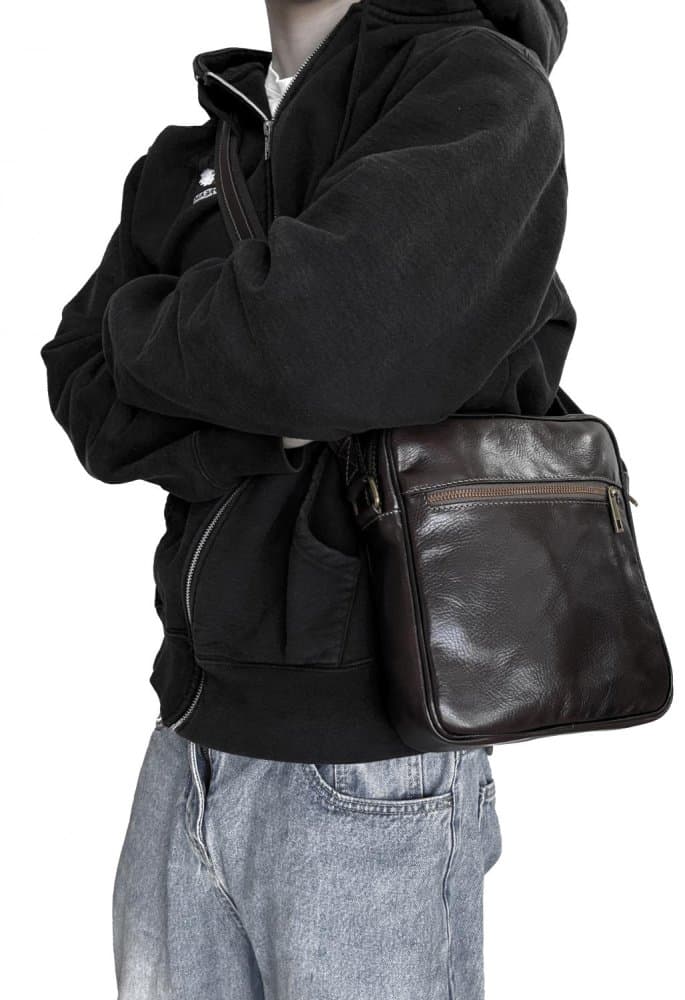 MaxFly Pánská crossbody taška T08 černá - náhled 4