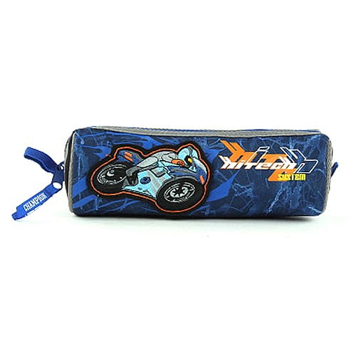Školní penál pro kluky ovál motorka 022807 modrý - poslední kus - náhled 1
